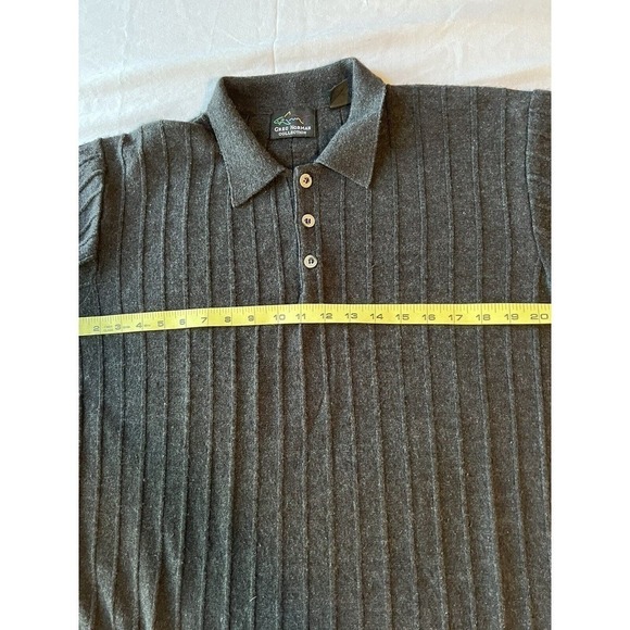 Greg Norman collection Mens Small Dark Gray merino wool blend Golf Sweater - Picture 4 of 6